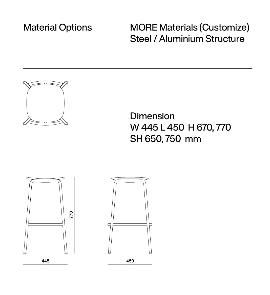 Leaden Bar Stool