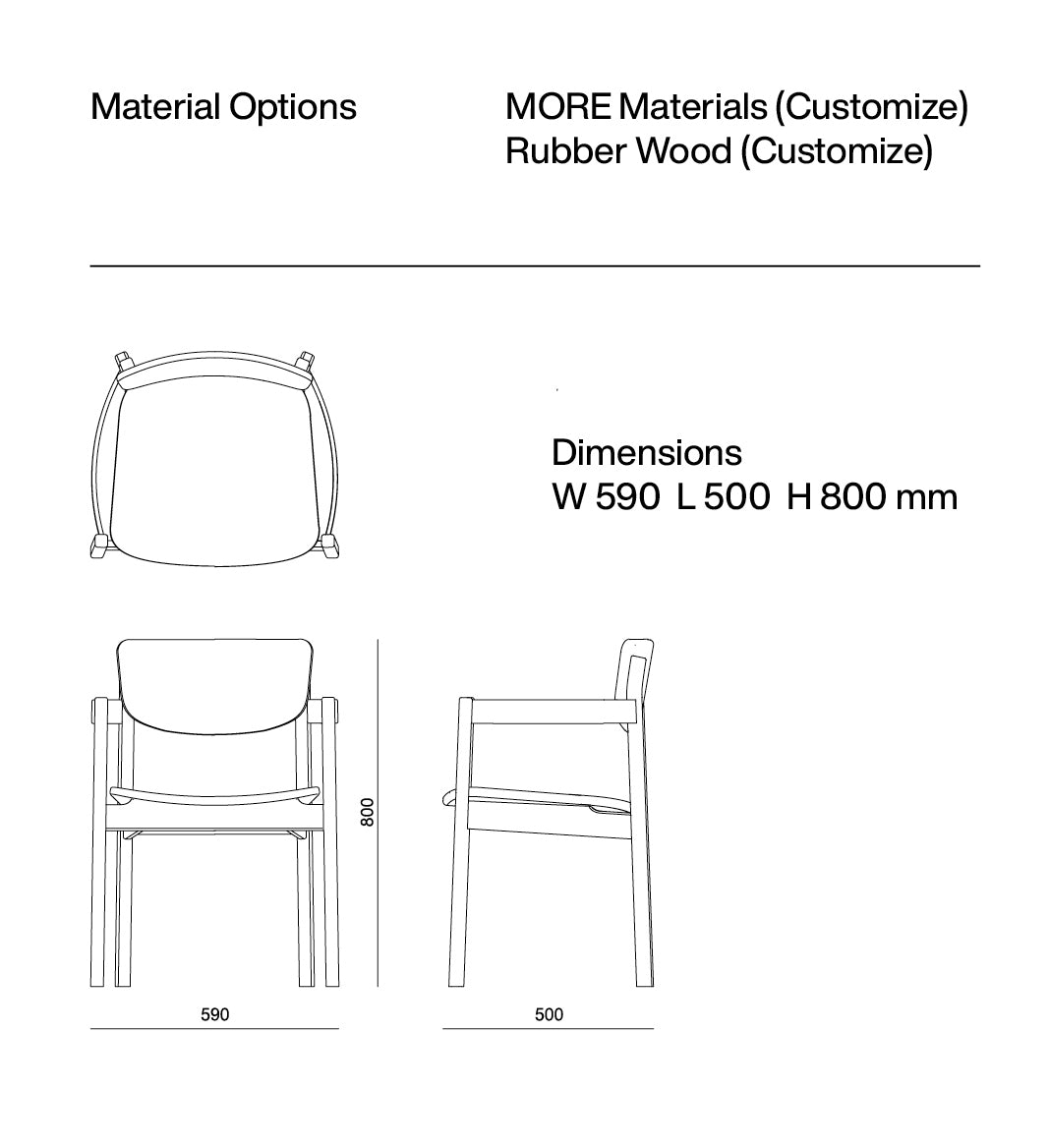 Bend Full Backrest Armchair